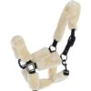 One Equestrian Halfter Sheepskin Nylon Schwarz