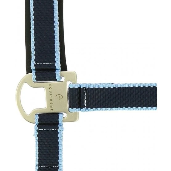 EQUITHÈME Halfterset Satiné Navy/ Hell Blau Shetland 3 EQUITHÈME Halfterset Satiné Navy/ Hell Blau Shetland