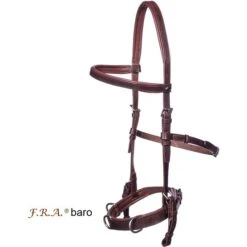 F.R.A. Kapzaum Baro Leder Schwarz -Waldhausen Verkaufe fra baro mokka front.383c3f 2