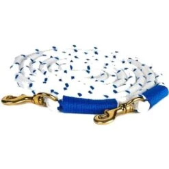 F.R.A. Ausbildungsstrick Jarn NH Bull Snap Standard Leder Weiß/Blau 4,2m