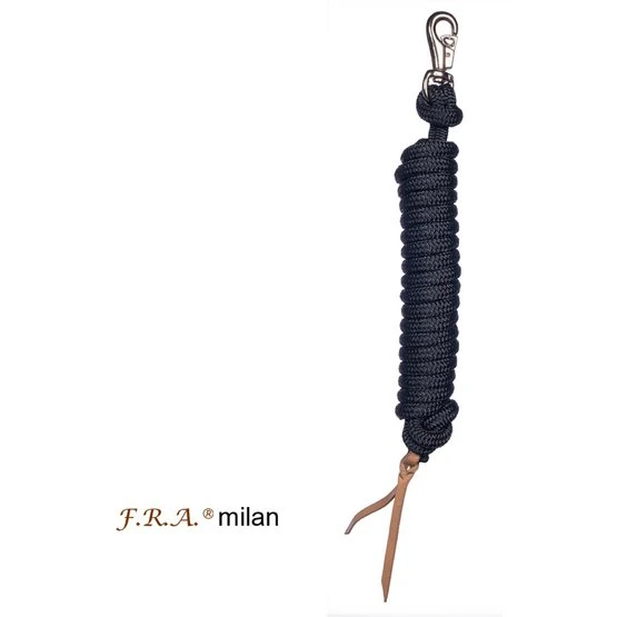 F.R.A. Ausbildungsstrick Milan NH Profi Bullsnap Leder Nylon Schwarz 4,2m 3 F.R.A. Ausbildungsstrick Milan NH Profi Bullsnap Leder Nylon Schwarz 4,2m
