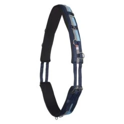 Imperial Riding Longiergurt Deluxe Nylon Blue/Navy/Silver