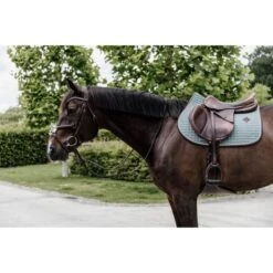Kentucky Horsewear Kentucky Spring Satteldecke Classic Leder Dusty Blue Warmblut -Waldhausen Verkaufe kentucky 485a1442.05f9e0
