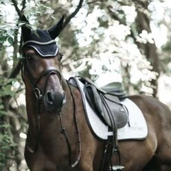 Kentucky Horsewear Kentucky Springsatteldecke Fishbone Leder Navy Warmblut -Waldhausen Verkaufe kentucky spring zadeldekje fishbone leather white 2.80fc4c 1