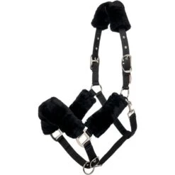 LeMieux Halfter Comfort Fleece Grau/Schwarz XWarmblut -Waldhausen Verkaufe lm comfortheadcollar blackblack1 hr.bc8147