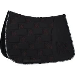 Mrs. Ros Schabracke Iconic Dressur Foxy Red Warmblut -Waldhausen Verkaufe mrsrosiconic dressage saddle pad black red 1434 front.f0ac12 4